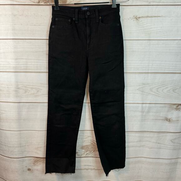 J. Crew Black Stovepipe Straight Jean in Signature Stretch Size 24P - Picture 1 of 7
